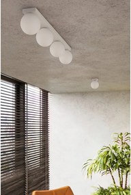 Biała lampa sufitowa ze szklanym kloszem ø 12 cm Umerta – Sollux