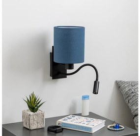 Brilagi - LED Kinkiet NUBILA 1xE27/25W/230V+ LED/3W czarny/ciemnoniebieski