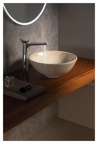 Beżowa ceramiczna okrągła umywalka ø 42 cm Dalma – Sapho