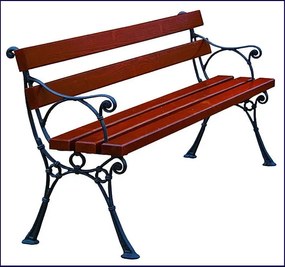 Ławka ogrodowa Nordia 4X z podłokietnikiem 150 cm - 7 kolorów