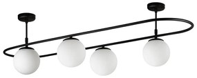 Czarna lampa sufitowa Squid Lighting Elips, dł. 124 cm