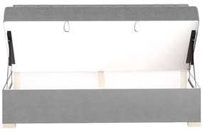 Szare łóżko dziecięce ze schowkiem i materacem 90x200 cm Chill – Ghado