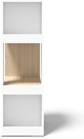 Biały regał w dekorze dębu 40x114 cm Ella – TemaHome
