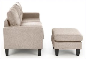 Sofa beżowa wypoczynkowa z podnóżkiem A0-N41