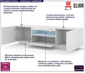 Szafka rtv stojąca lub wisząca biały połysk - Talmis 3X