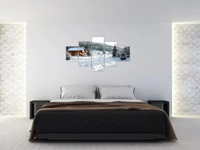 Obraz - Górska chata (125x70 cm)