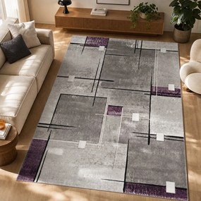 Szaro-fioletowy dywan Universal Detroit, 120x170 cm