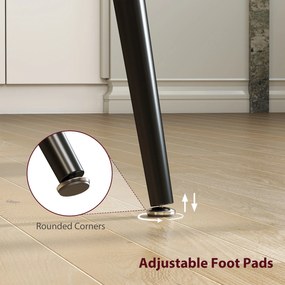 HOMCOM Rozkładany stół jadalny, rozsuwany stół dla 6-8 osób, stół kuchenny z solidnymi stalowymi nogami