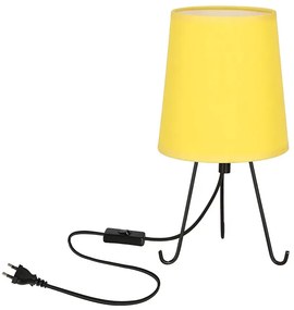 Lampa stołowa z żółtym abażurem G6-K50