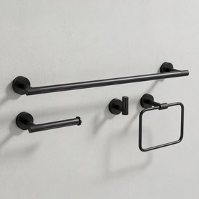 Zestaw akcesoriów łazienkowych GRID Czarny 4 elementy