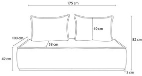 Jasnoszara sofa z materiału bouclé 175 cm Elisa – Bobochic Paris