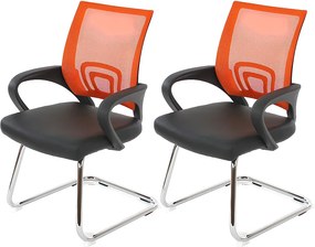 Krzesło konferencyjne Afragola (zestaw 2 sztuk),  pomarańczowy