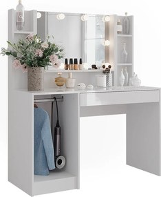 Stolik do przebierania biały/biały wysoki połysk 119.8x50.1x76 sherry