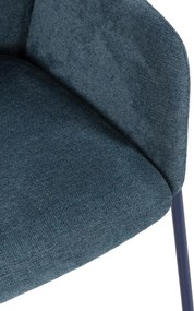 Niebieskie tapicerowane fotele jadalniane zestaw 2 szt. Aslin – MOME