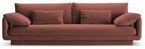 Różowa aksamitna sofa 250 cm Torino – Micadoni