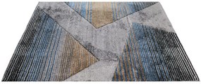 Dywan Diamond New 3D Geometria turkusowo-złota 80 cm x 140 cm