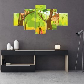 Obraz - Małpy (125x70 cm)