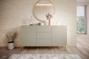 Komoda z szufladami Nicole 150 cm - kaszmir / złote nóżki