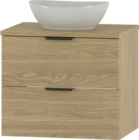 Zestaw do Łazienki 60cm Szafka z Blatem Umywalka Dąb Olejowany Pile