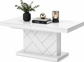 Nowoczesny biały rozkładany ławostół T6-A96