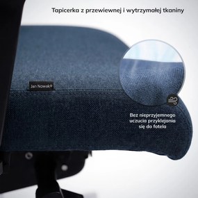 Fotel biurowy ergonomiczny ciemnoniebieski VECTOR