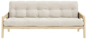 Sofa rozkładana ze sztruksową tapicerką Karup Design Grab Raw/Natural