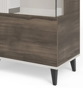 Witryna wysoka RANDOM 2 W-1 60cm orzech/kaszmirowa HALMAR