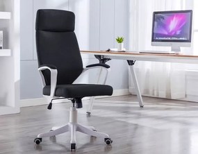 Czarny fotel dziecięcy młodzieżowy do biurka D5-A01