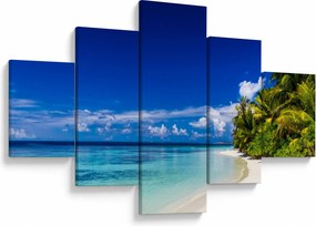 Obraz tropikalnej plaży (125x70 cm)