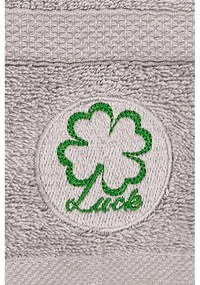 Szare bawełniane ręczniki zestaw 2 szt. frotte Luck – Foutastic
