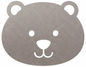 Szarobeżowy dywan dziecięcy z ekoskóry tkany ręcznie 111,5x140 cm Bear XXXL Cloud – LIND DNA