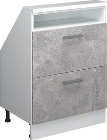 Szafka kuchenna na dach skośny beton 60x46x81.6 r-line