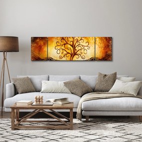 Naturalny abstrakcyjny obraz drzewa (170x50 cm)