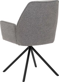 Krzesło do jadalni MCW-G67 Bouclé (zestaw 6 sztuk),  jasnoszary