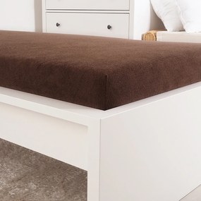 4Home prześcieradło frotte Ideal ciemnobrązowy, 100 x 200 cm, 100 x 200 cm