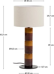 Lampa stołowa z tekstylnym kloszem (wysokość 61,5 cm) Mavran – Kave Home