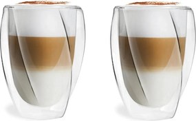 Zestaw 2 szklanek z podwójną ścianką Vialli Design Latte, 300 ml