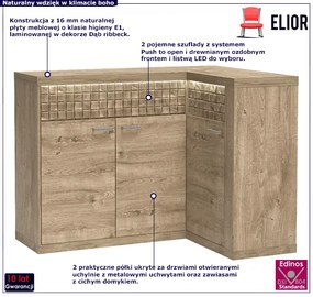 Komoda narożna dąb ribbeck - Leticia 16X