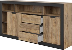 Komoda DAVOR 220 cm do Salonu Sypialni Dąb Samdal