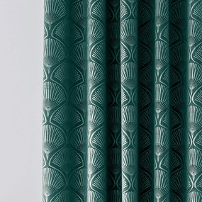 Zielone zasłony częściowo zaciemniające (dimout) zestaw 2 szt. 229x229 cm Art Deco Pearl – Catherine Lansfield