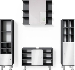 Zestaw mebli łazienkowych antracyt 60x32x54 fynn