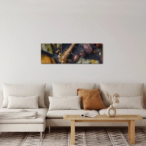 Obraz z suszonymi owocami (z zegarem) (90x30 cm)