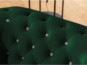 Zielona aksamitna rozkładana sofa 148 cm York Blik – Ropez