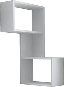 Skandynawska półka ścienna – 47 x 85,5 x 20 cm – biała – płyta wiórowa