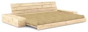 Musztardowa rozkładana sofa 244 cm Base – Karup Design