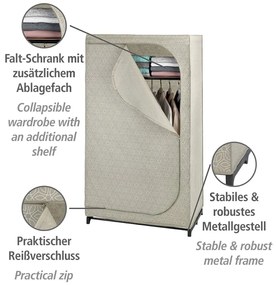 Beżowa tekstylna szafa 90x160 cm Balance – Wenko