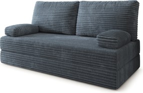Masseno Sofa piankowa SILAR z funkcją spania, Kanapa z pianki do salonu, Bezmontażowa, Tkanina sztruksowa – Szary TILIA 85