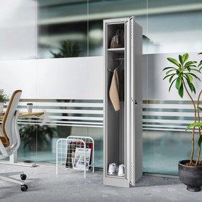 Szafka pracownicza metalowa szara: KACPER II 1 Plus