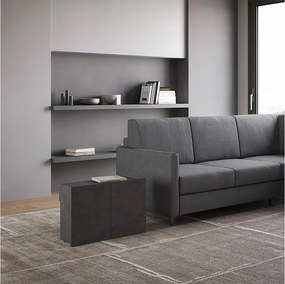 Lawka dolna rozkładana 26x72/300 cm Evolve Antracytowy efekt stucco wewnętrzne przedłużenia