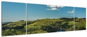 Obraz - Jezioro w lesie (170x50 cm)